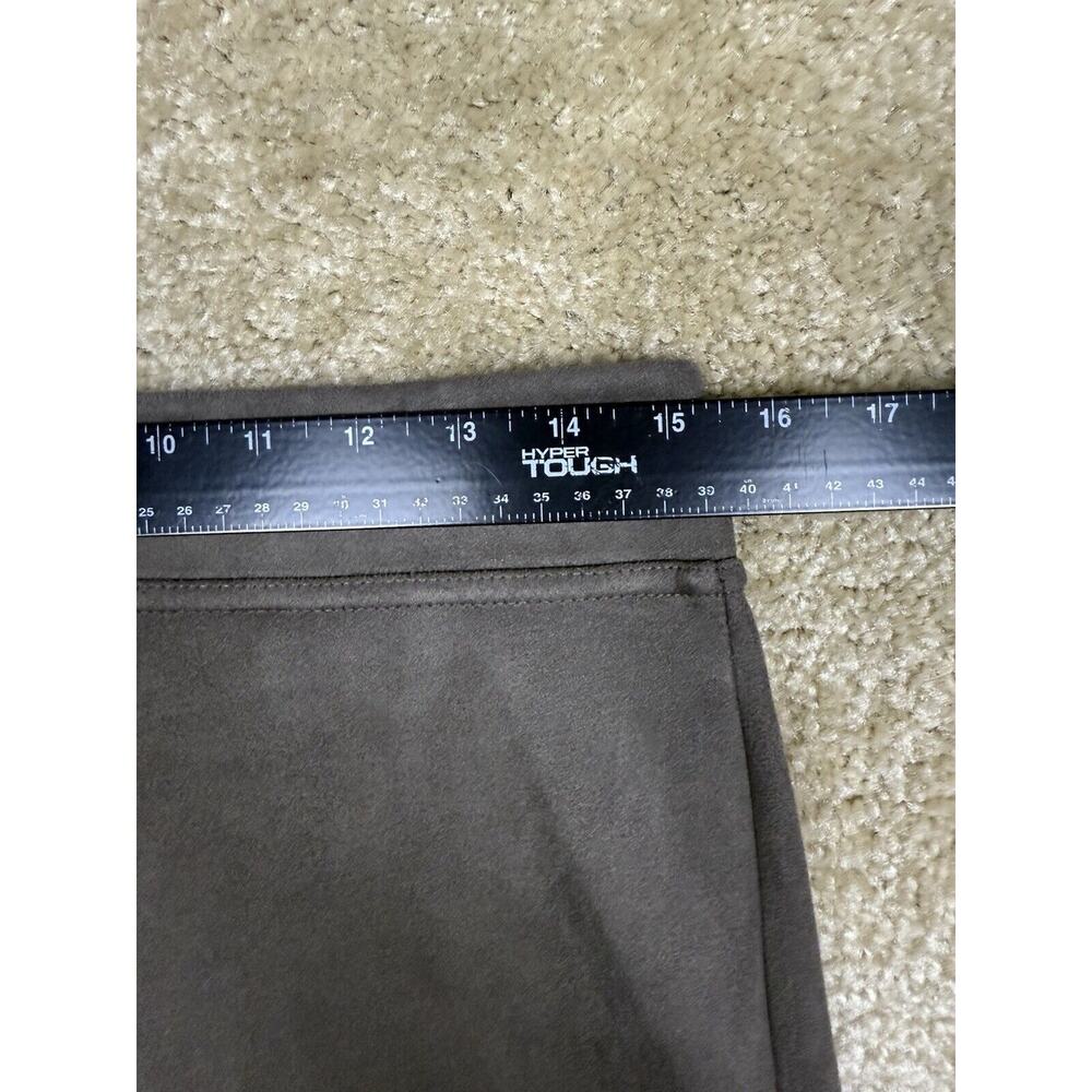 Andrew Marc Faux Suede Pants Medium Taupe Stretch Pull-On Minimalist Chic A521 - Picture 8 of 10